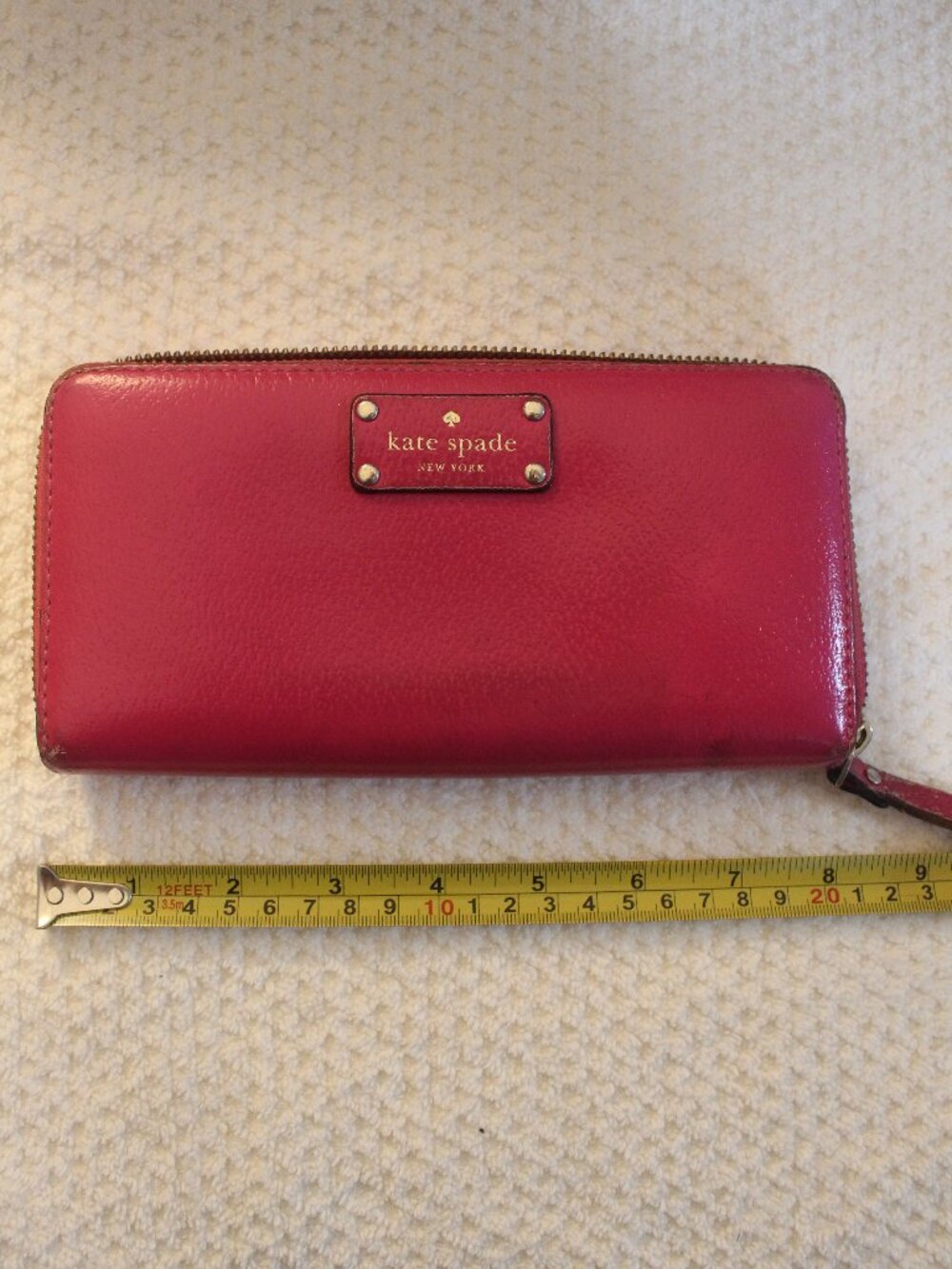 Kate Spade New York Raspberry Pink Zip-Around Organizer Wallet T